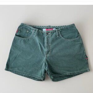 Road Rags Jean Co Vintage Women’s Shorts Green Denim Juniors Size 13/14